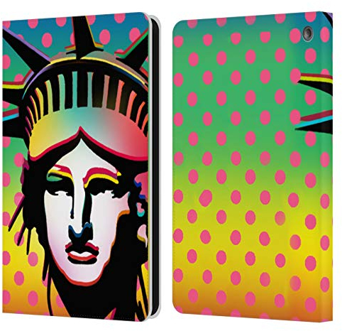 Head Case Designs Offizielle Mark Ashkenazi Freiheit Pop Kultur Leder Brieftaschen Handyhülle Hülle Huelle kompatibel mit Fire HD 8/Fire HD 8 Plus 2020