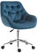 Vinsetto Home Office Chair Velvet Ergonomic Computer Chair Comfy Desk Chair with Adjustable Height, Arm and Back Support, Blue