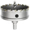 Meccion Foret de Scie Cloche en Métal, Coupeur de Trou de Dents en Carbure de Tungstène pour Tôle D'acier Inoxydable, Métal, Alliage, Fer, Bois (95mm)
