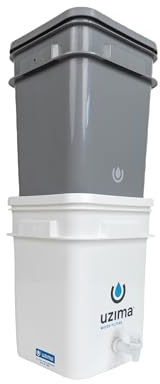 Uzima UZ-2 Filtre à eau portable pour camping, capacité de 18 litres, filtration rapide, fonctionnement manuel, autoportant, pichet, unité de purification d'eau