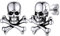 Gothic Skull Earrings Studs For Men Boys, Stainless Steel Crossbones Skull Stud Earring Punk Biker Jewelry for Father Son
