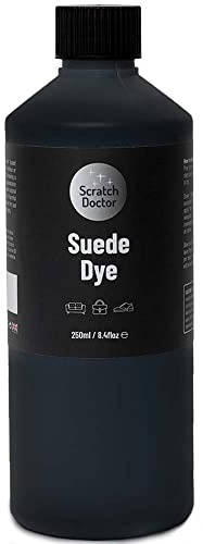 Scratch Doctor Peinture de réparation pour daim et nubuck, chaussures, sacs, canapés (noir, 250 ml)