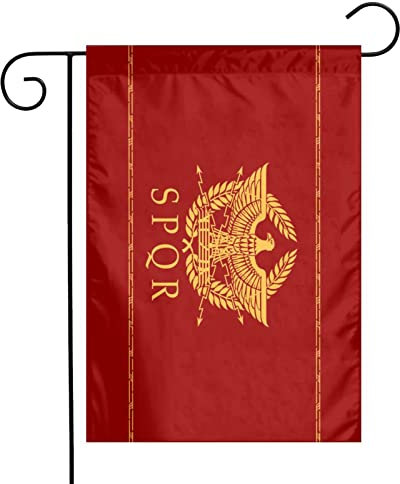 Impero Romano Bandiera da Giardino Durevole Bandiera di Benvenuto Resistente alle Intemperie Le Vacanze Bandiera per Anniversario, Balcone 30X45Cm