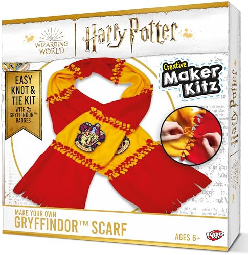BLADEZ Harry Potter Gryffindor Schal, Machen Sie Ihr eigenes Lizenz-Bastelset, Aktivitätsset für Kinder, Zaubererwelt, Kreativmacher Kitz Toyz