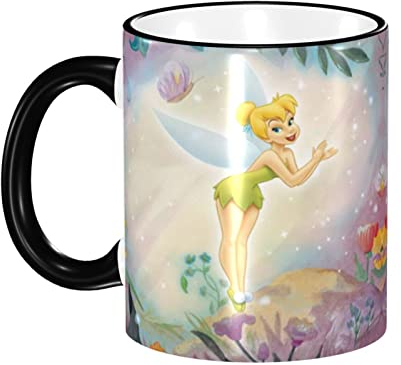 Tasse für Tinkerbell Kaffeetassen-Aufdruck Doppelseitige weiße Keramiktasse Teetasse für Weihnachtsfeiertage - 11 oz
