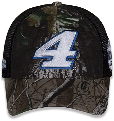 Checkered Flag Sports NASCAR 2023 Erwachsene Camo Hut – Verstellbare Automotive Racing Mesh Baseball Cap, Kevin Harvick, Einheitsgr��e