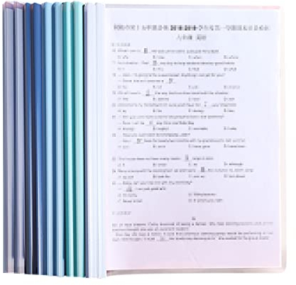 10 Feuilles A4 Couverture De Rapports, Plastique Chemise De Couvertures De Rapports, Transparent Barre Coulissante Rapport Couvre, Pour Classification Documents, Bureau, Scolaire