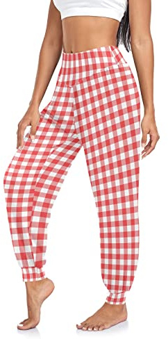Pantalon de yoga léger pour femme, motif crânes en sucre blanc, fleurs roses, pour l'été