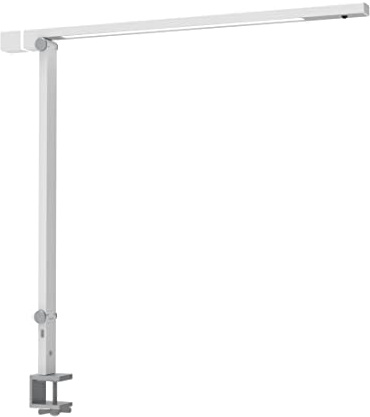 Unilux LED Schreibtischlampe Venuslight weiß mit Klemmbefestigung und Gelenkarm