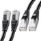 Cable Matters 2-Pack, 40Gbps Shielded Short Cat 8 Ethernet Cable 0.9m in Black (2000 Mhz Ethernet Cable Cat 8, Cat8 Internet Cable, Lan Cable Cat8) - 0.9 Meter