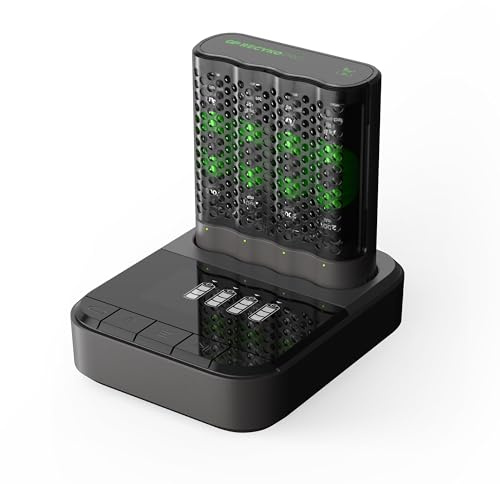 GP RECYKO PRO USB Batterie Ladegerät P461 inkl. 4X RECYKO PRO AA Akkus 2000 mAh & USB Dockingstation, Akku Ladegerät mit Dockingstation und 4X Akku AA