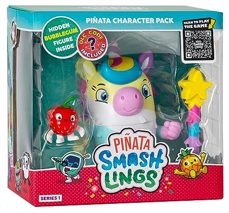 Pinata Smashlings Pinata Gelenkfigur Luna Einhorn, Roblox Toys, Ideales Geschenk, Offizielles Pinata Smashlings Spielzeug, Rosa