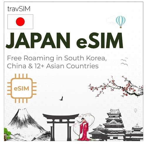 travSIM Japan eSIM | 6GB Mobile Daten | Free Roaming in Free Roaming in Südkorea & 15+ Ländern in Asien | Der Plan auf Dieser Japan eSIM ist 10 Tage lang gültig.