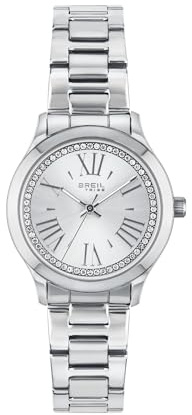 Breil Uhr Damen, Armband aus Stahl, Gehäusedurchmesser 32 cm | Sammlung ABBY, Uhrwerk Quartz Analog, Wasserbeständig bis 50 Meter, Schmuck als Geschenkidee Damen