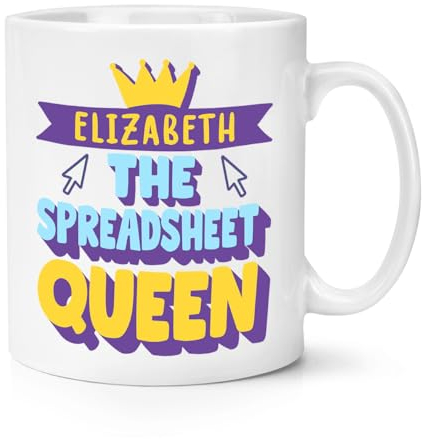 Personalised The Spreadsheet Queen 10oz Mug Cup