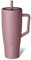 BrüMate Era Trinkbecher mit Griff und Strohhalm, 100 % auslaufsicherer, isolierter Becher mit Deckel und flexiblem SoftSip-Strohhalm, aus Edelstahl, Becherhalter-freundlicher Boden, 1,2 l, Rosa Taupe