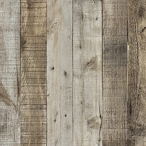Abyssaly Klebefolie Möbel Holzoptik, Möbelfolie Selbstklebende Folie, Vintage Klebefolie Holz, Wasserdicht Streifen Tapete für Möbel Wand Tür Tisch Schrank Küche Dekorfolie 90cm X 300cm