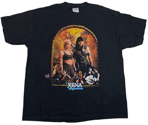 Tee Xena Warrior Princess Xena & Gabrielle T-Shirt Sz XL Sci Fi Fantasy T-Shirt Black L