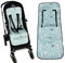 Colchoneta Silla de Paseo Universal Transpirable Idela para Verano con tejido 3d Cojín Silla de Paseo para el Cochecito o Silleta - danielstore (Premium-Cats Verde)