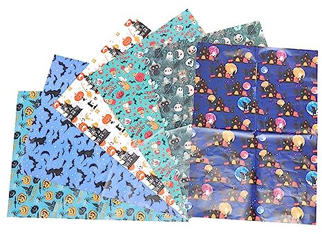 Beaupretty 6 Blatt Halloween Geschenkpapier Packpapier Geschenkpapier Für Blumensträuße Halloween Partyzubehör Geschenkpapier Geschenkpapier Für Süßes Oder Saures Kunstdruckpapier