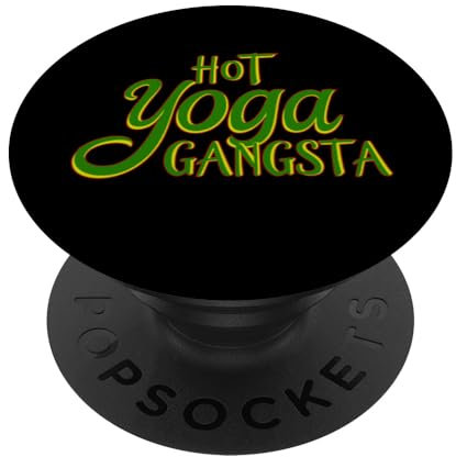 Hot Yoga Gangsta und Meditation - Namaste Vintage Yoga PopSockets Klebender PopGrip