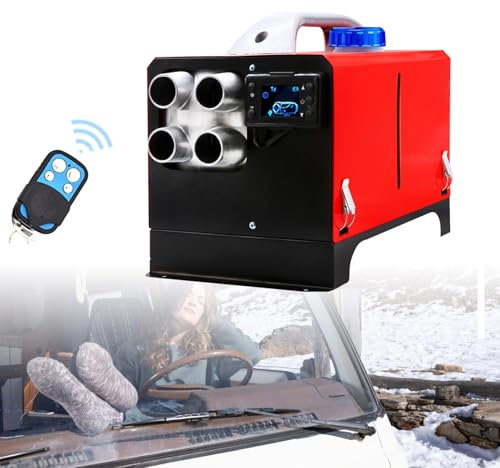 MBBTAG Calentador de aire diesel, calefaccion estacionaria portatil 12v/24v, silenciar, calefaccion portatil camper, diesel heater, Adecuado para varios vehículos/garajes/supermercados/fábricas