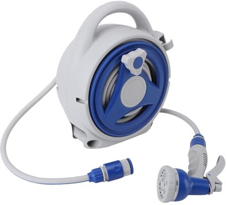 Schlauchtrommel Zur Wandmontage, Gartenschlauch Trommel Mit 15m Wasserrohrdüse Handheld Sunproof Gartenschlauch Wasserschlauch Für Kleine Gärten