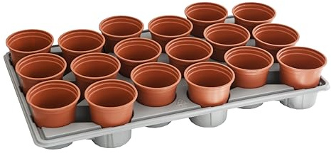 Thompson & Morgan Garden Durable Shuttle Trays 18 Pots per Tray: Simplify Plant Transport, Reusable for Seedlings and Plug Growth 18 Pots 1 Tray (19)