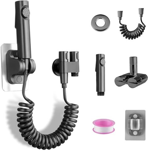 Bidet Handbrause, Handbrause Toilette, Hand Shower Toilet, 2m Duschschlauch, mit 2 Funktionen Bidet Sprayer, für Reinigung von Toiletten, Bädern, Gärten und Balkonen
