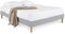 IDIMEX Sommier tapissier VANNES 120 x 190 cm Structure en Bois et revêtement en Tissu Gris, Cadre de lit avec Pieds et sommier à Lattes pour 1 Personne