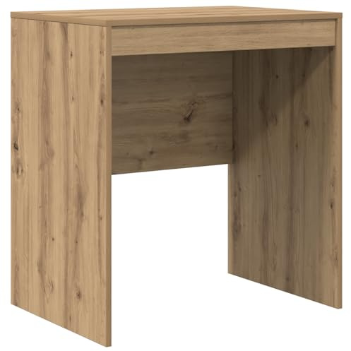 vidaXL Gehobener Eichen-Schreibtisch | Holzwerkstoff Kompakte Größe 70 X 50 76 cm Ideal für Heimbüro & Studium Minimalistisch Langlebig Kleiner Raum