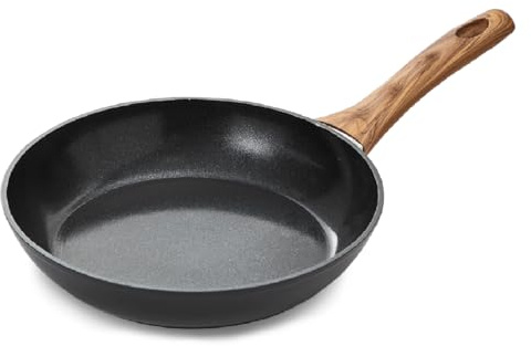 Blackmoor 24cm Frying Pan with Wood Effect Bakelite Handle/Non-Stick Ceramic-Coated Skillet, PFAS-Free, Suitable for All Hob Types/Sherwood Classic Range 65319