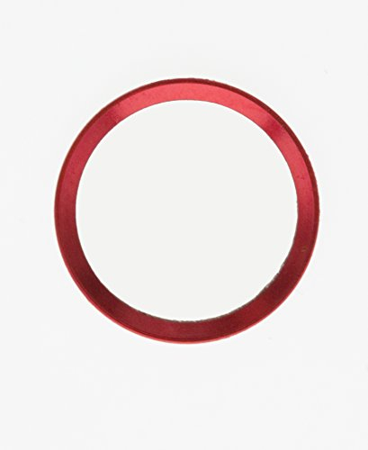 CELLBEE 2X Home Button Touch ID Sticker geeignet für iPhone iPad Home Button Aufkleber Weiß mit Roten Ring 2.0 - Erhöhung bei iPhone 6 6s 7 8 Plus SE 2020 iPad Air Mini Panzergläs