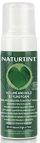 Naturtint Eco Espuma Moldeadora, Fijación y Volumen, Nutre y Protege, Tratamiento Antiedad Cabello, Cabello Más Suave, Flexible y Fuerte, 99.4% Ingredientes Naturales, ECOCERT, 125ml