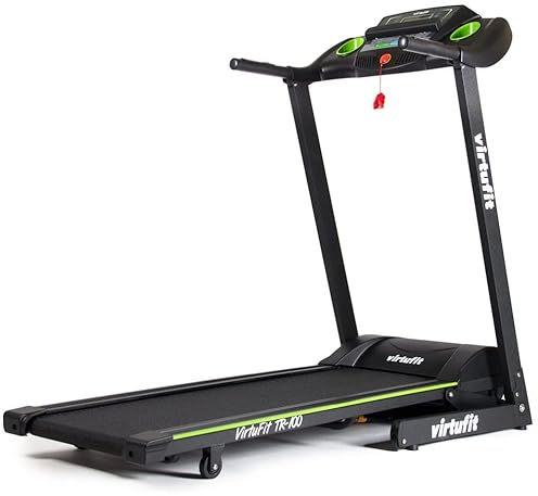 VirtuFit TR-100 Laufband für Zuhause - Klappbar, 110 kg Belastbarkeit, mit Steigung - 40 Programme