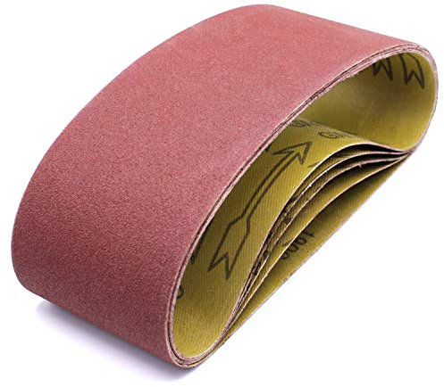 Lot de 25 bandes abrasives - 75 x 457 cm - Grain 100 - Pour ponceuse à bande