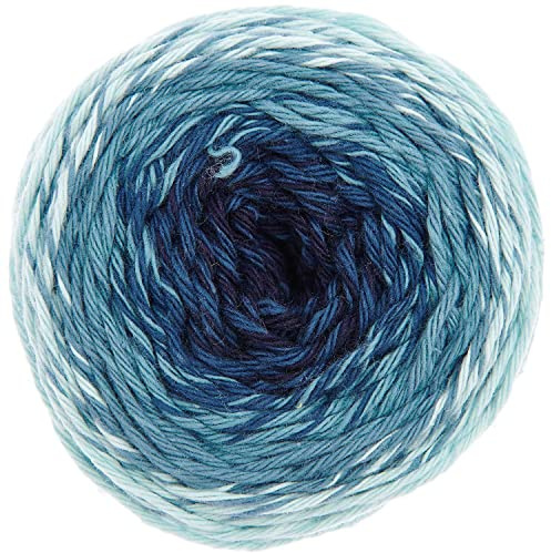 50g Ricorumi -Spin Spin - Farbe: 10 - Verlauf blau - feine Baumwolle zum Häkeln von Amigurumi-Figuren aus den neue Ricorumi-Heften