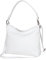 AmbraModa GL35 - Damen Handtasche Schultertasche Umhängetasche aus genarbtem Rindsleder (Weiß)