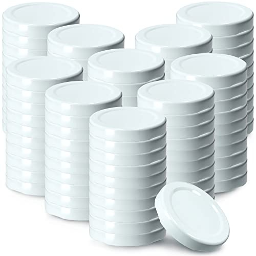 KADAX 100er Set Schraubdeckel TO53 für Gläser 53mm Weiß – Twist-Off Ersatzdeckel für 115ml Gläser & Saftflaschen, Luftdicht & Spülmaschinenfest