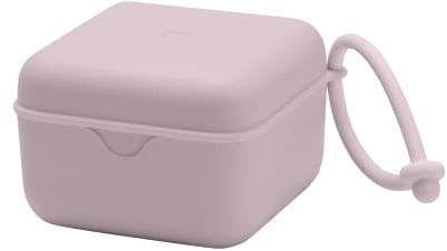 BIBS Schnuller Box mit Gummiband. Sterilisator Box für Schnuller. 100% BPA Freies Material. Dusky Lilac