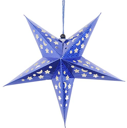 Happyyami Adventsstern Papier Weihnachtlicher Led-lichtschirm Weihnachtsstern Lampe Lampenschirme Aus Papierstern An Der Decke Hängender Sternlampenschirm Weihnachtsbaum 3D Weißes Papier