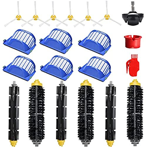 Harpra Il kit di accessori di ricambio è compatibile con iRo-bot Roo-mba serie 600 614 615 621 671 697 698 650 651 660 690 spazzola laterale filtro spazzola a rullo