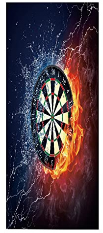 TüRtapete Selbstklebend TüRposter TüRaufkleber Tapete, Wandaufkleber für Schlafzimmer, Heimdekoration, wasserdicht, abnehmbares Premium Vinyl Upgrade, Darts Zielscheibe