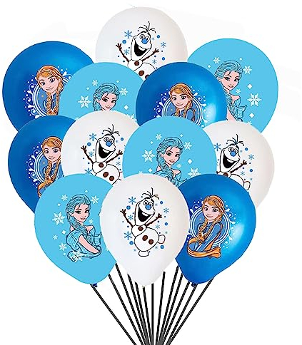18 Stück Frozen Luftballons Frozen Geburtstag Party Dekorationen Frozen Latex Ballons für Kinder Mädchen Geburtstag Party Supplies