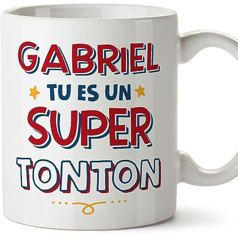 Mugffins Tasses Personnalisables pour ONCLE/TONTON - En Français - Cadeau Personalisé- Tu es Super - 11 oz / 330 ml