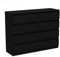 MRBLS Kommode mit 8 Schubladen Sideboard Schubladenschrank Kleiderschrank Modern Möbel mit Schubladen für Ihr Schlafzimmer (Schwarz Matt) – 120 x 92,5 x 33,5 cm (B/H/T)