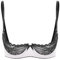 Agoky Women's Sexy 1/4 Cup Lace Bra Padded Unlined Underwire Push Up Balconette Every Day Bra White E 3XL