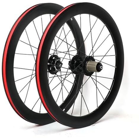 20Zoll Klapprad Laufradsatz 406 BMX Laufrad Satz 40mm Alu Felgen Scheibenbremse Nabe Mit Gedichteten Lagern Für 11 Gang Kassette Schwungrad 24H