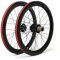 20Zoll Klapprad Laufradsatz 406 BMX Laufrad Satz 40mm Alu Felgen Scheibenbremse Nabe Mit Gedichteten Lagern Für 11 Gang Kassette Schwungrad 24H