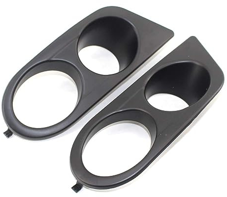 UNGOOR Nebelscheinwerfer Blende Abdeckung Frontstoßstange Lampengitter passend für BMW E46 M3 2 Door 1999-2006 Autozubehör Nebelscheinwerfer Zubehör.,A-Black